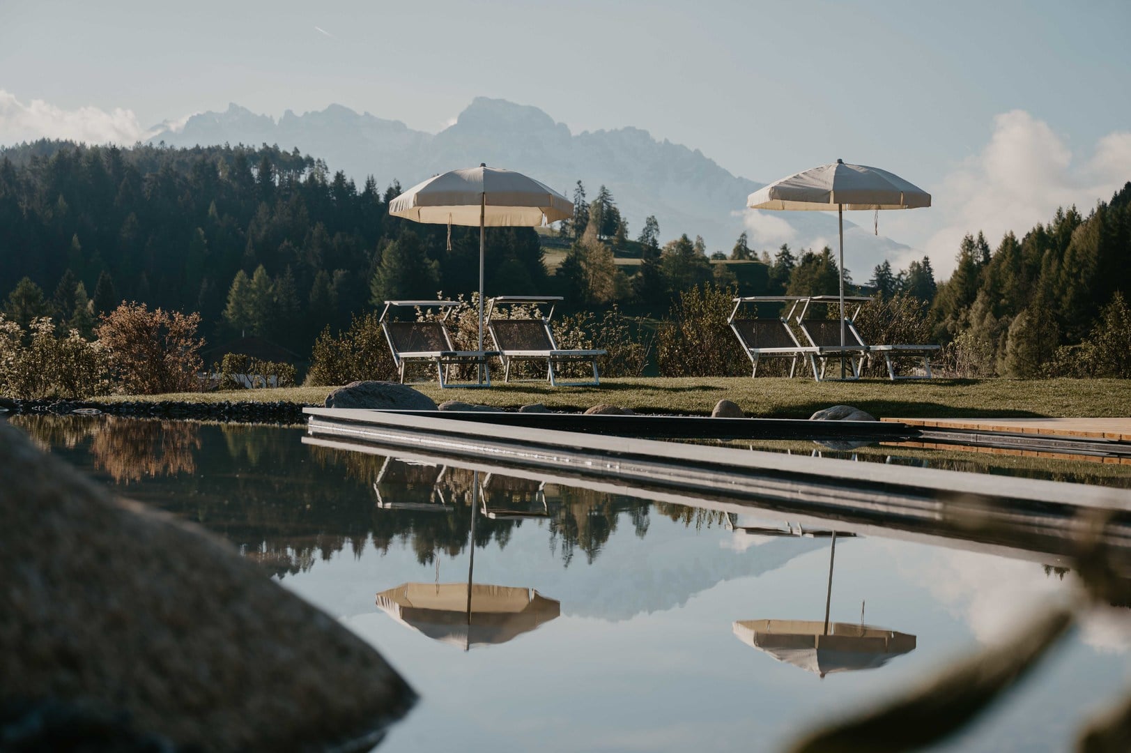 Biopool im Naturhotel in den Dolomiten: Hotel Pfösl Biopool im Naturhotel in den Dolomiten: Hotel Pfösl