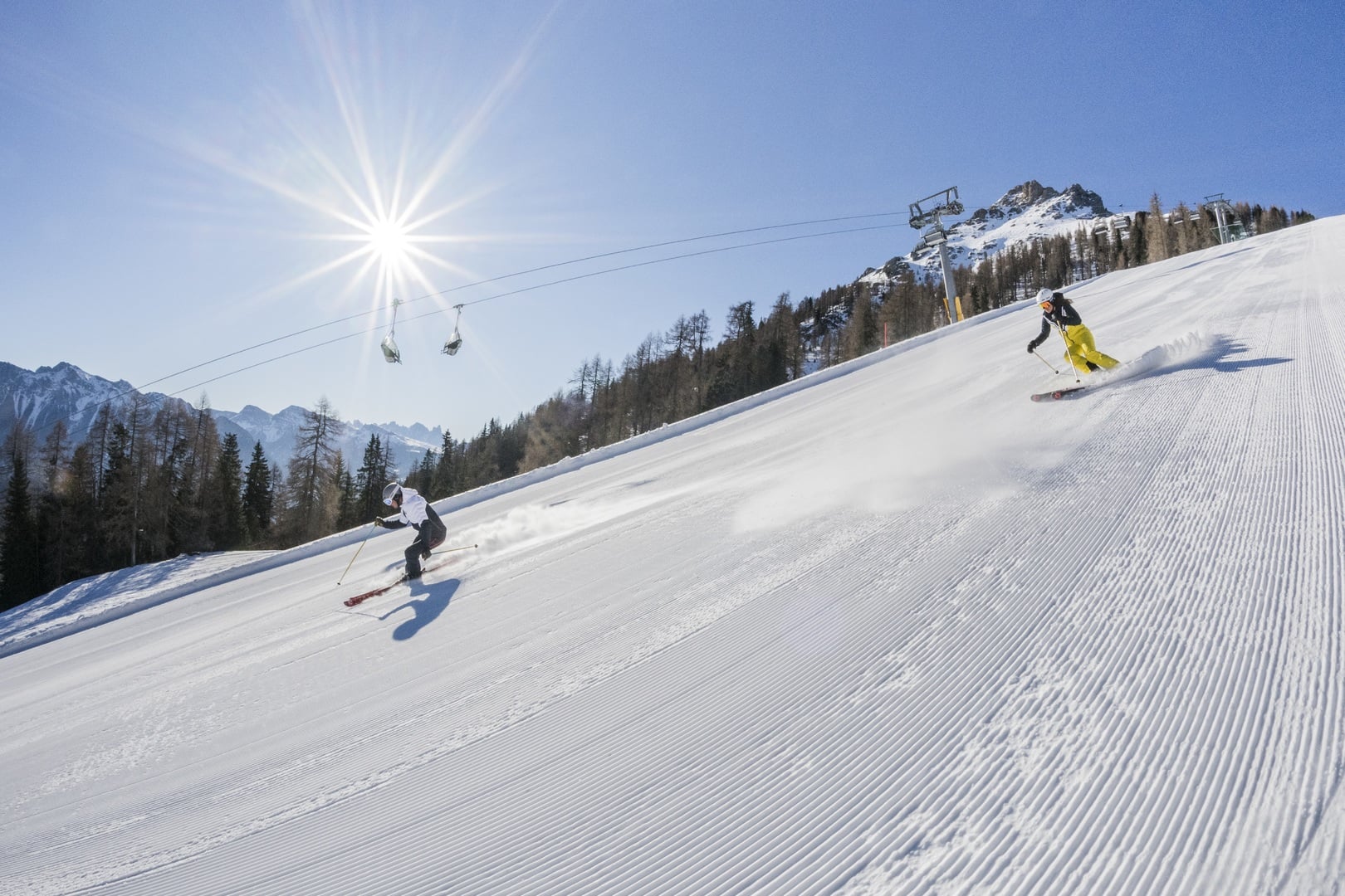 Perfect conditions on ski holiday in Italy