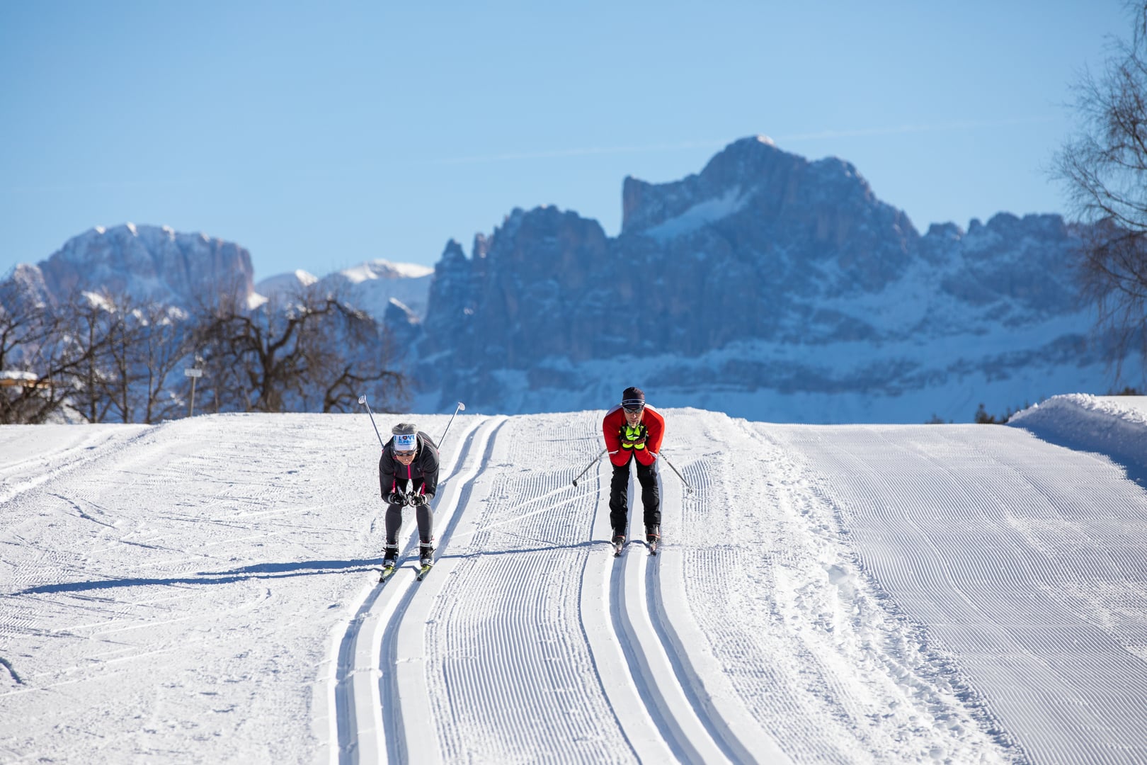Langlaufen in den Dolomiten